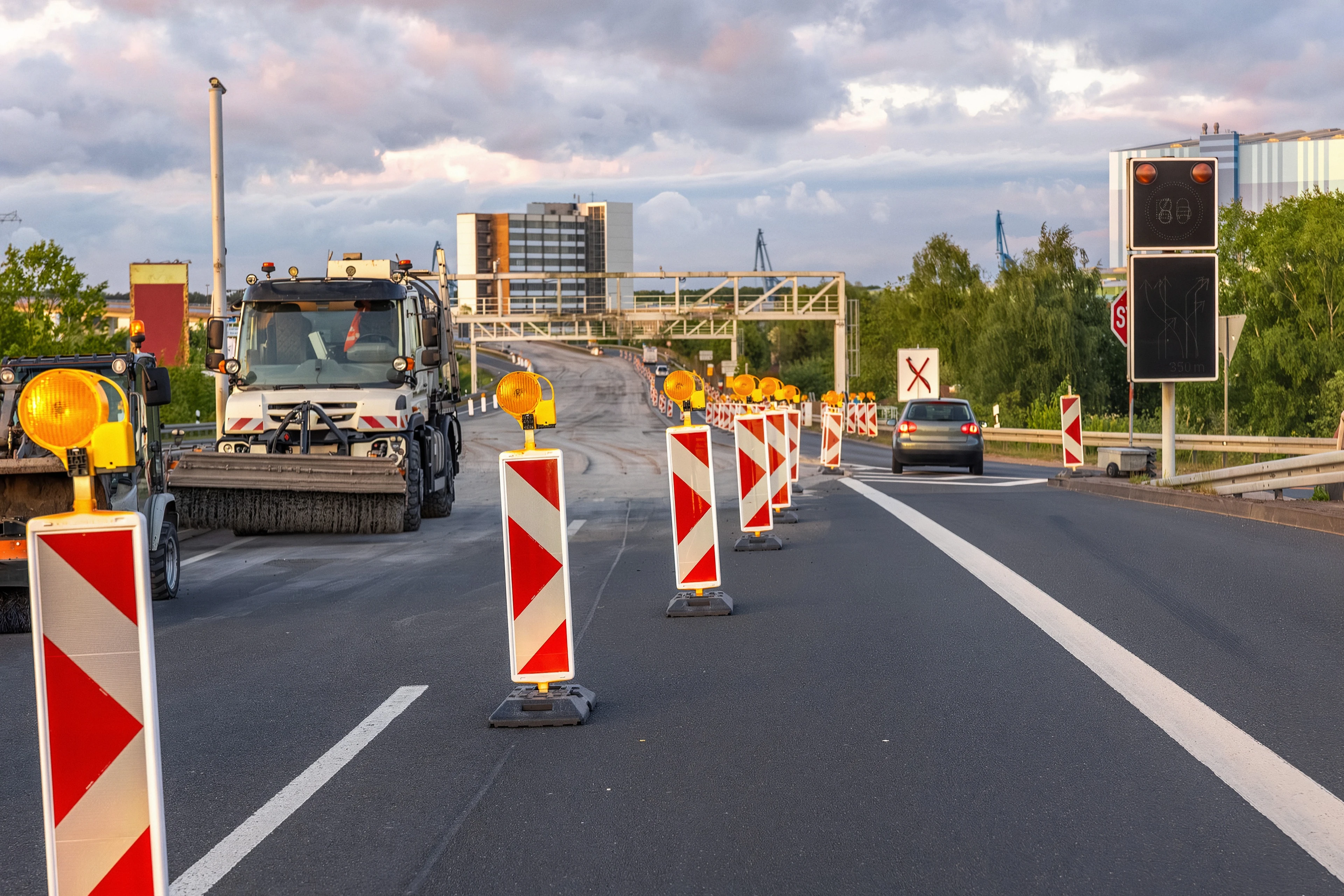 Travaux sur une infrastructure routière